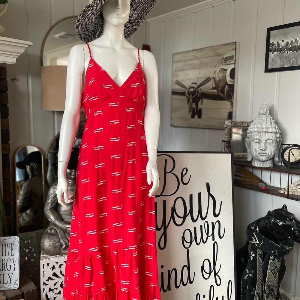 a new day Red Patterned Maxi Dress